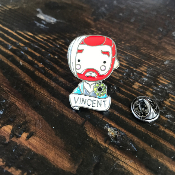 Vincent Van Gogh Caricature Collectible Enamel Pin NEW! 200 - Picture 3 of 6